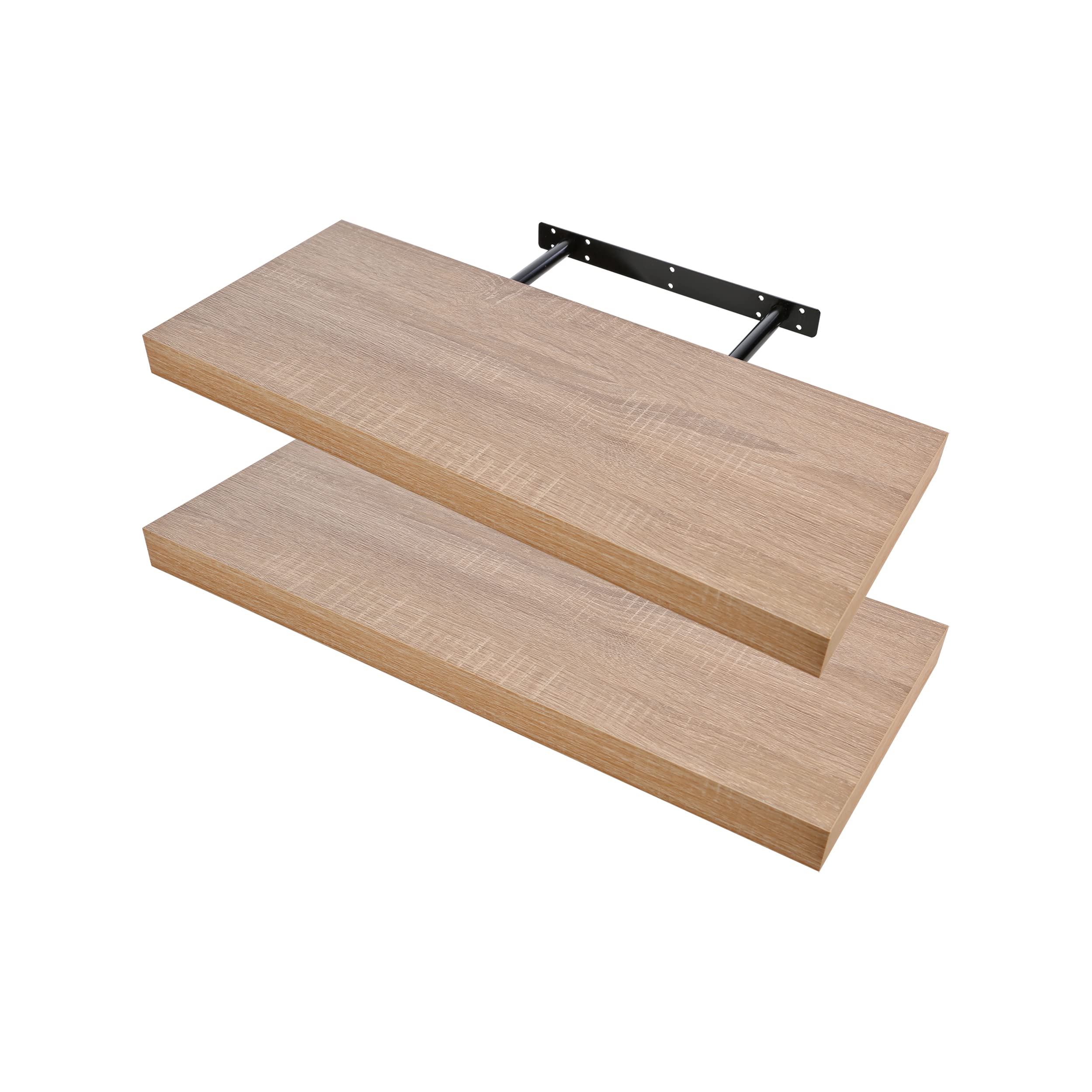 Etrexonline Estante de Pared 25x25x4cm Color Wengue, Balda Flotante Pared de Madera Fijación Invisible, Estantes de Almacenamiento Decorativos, Ideal para Salón, Habitación, Pasillo, etc.. — view 18