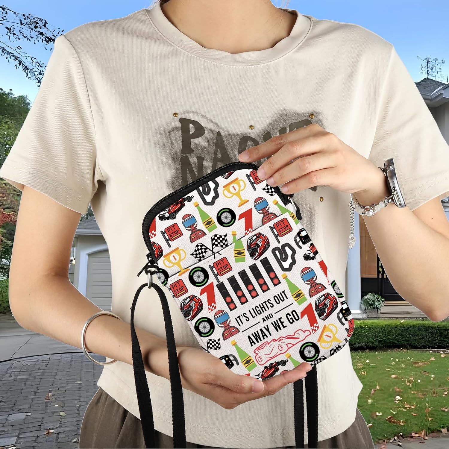 Racing Car Merchandise Racing Inspire Crossbody Bag Racing Aesthetic Gift Qualifying Day Gift - Image 2