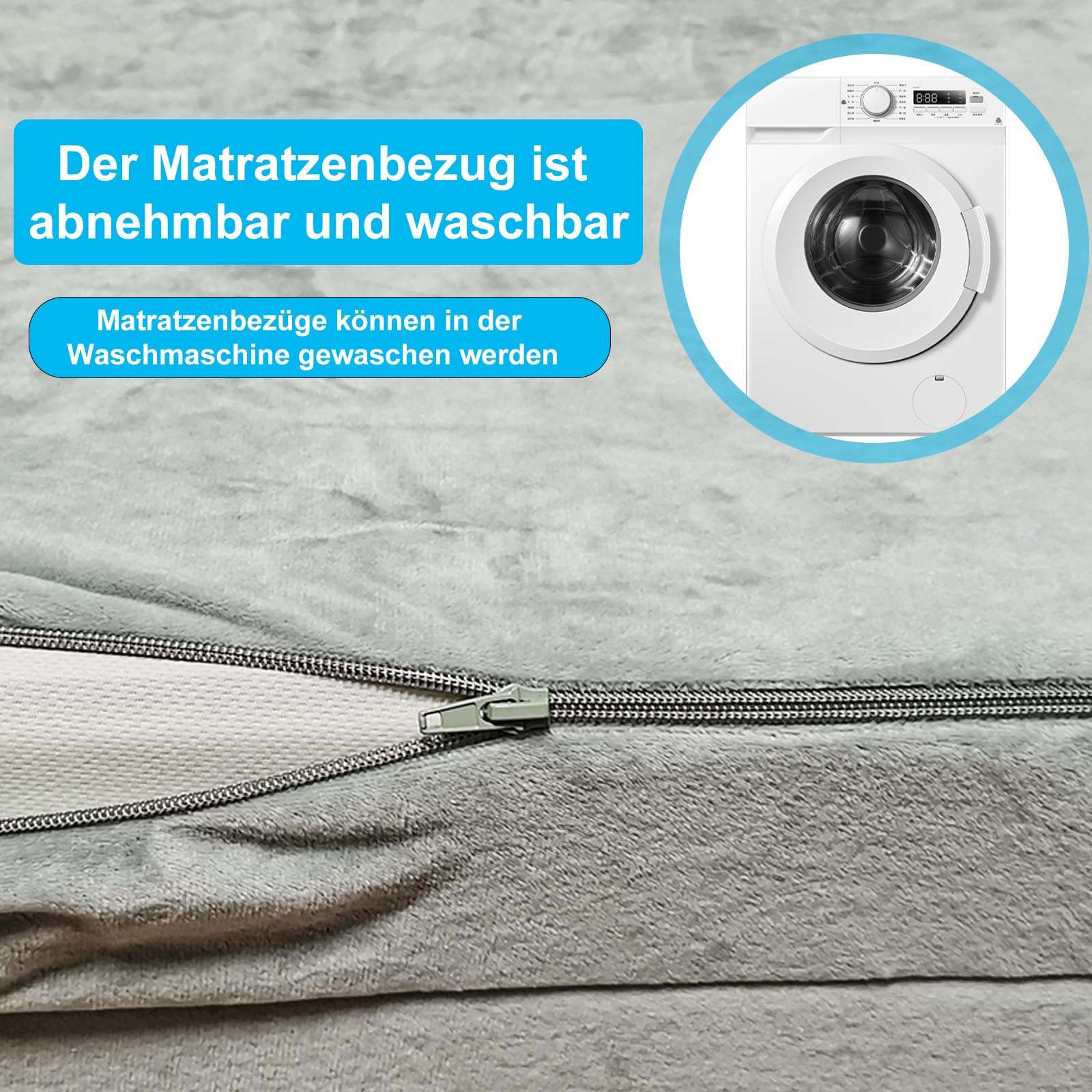 Verdickte tragbare Klappmatratze kompatibel mit VW T32 T4 T5 T6 T6.1 T7 Multivan California Beach Caravelle und Transporter Wohnmobil Camper zubehör 186 * 148 * 8cm