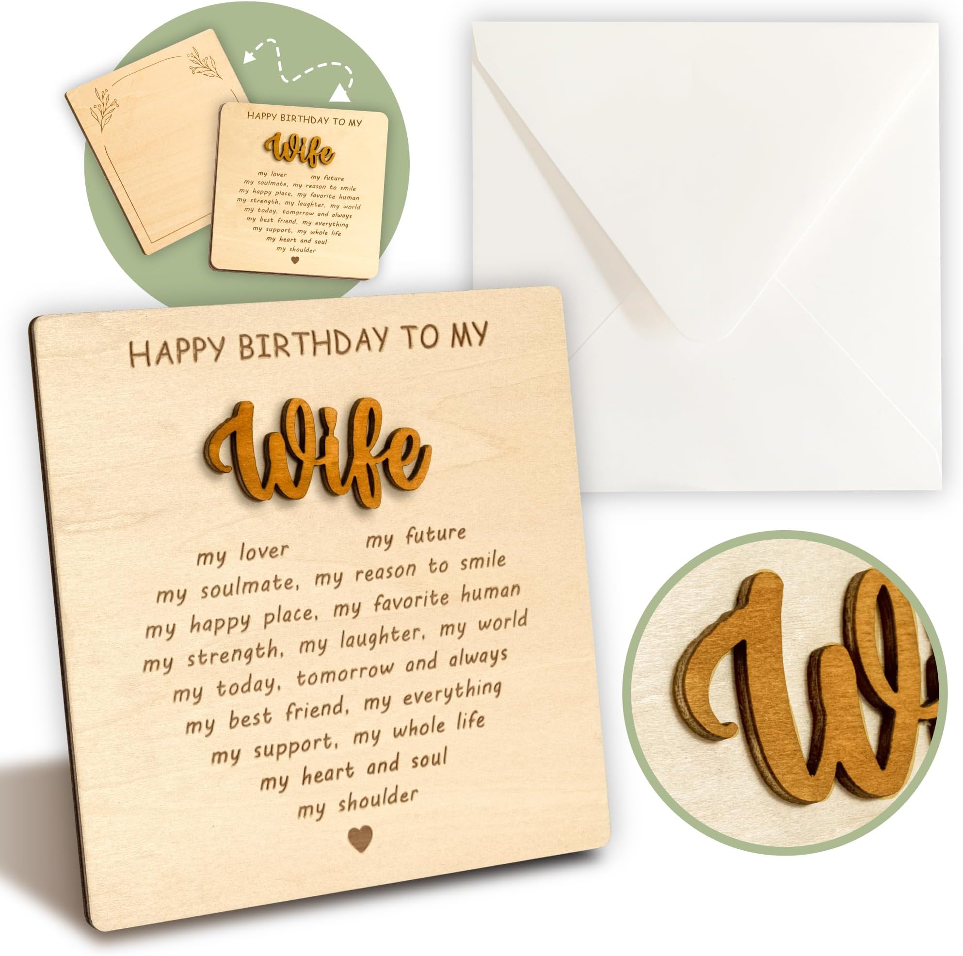 Wife Birthday Romantic Greeting Card Image With Name Edit - View #10