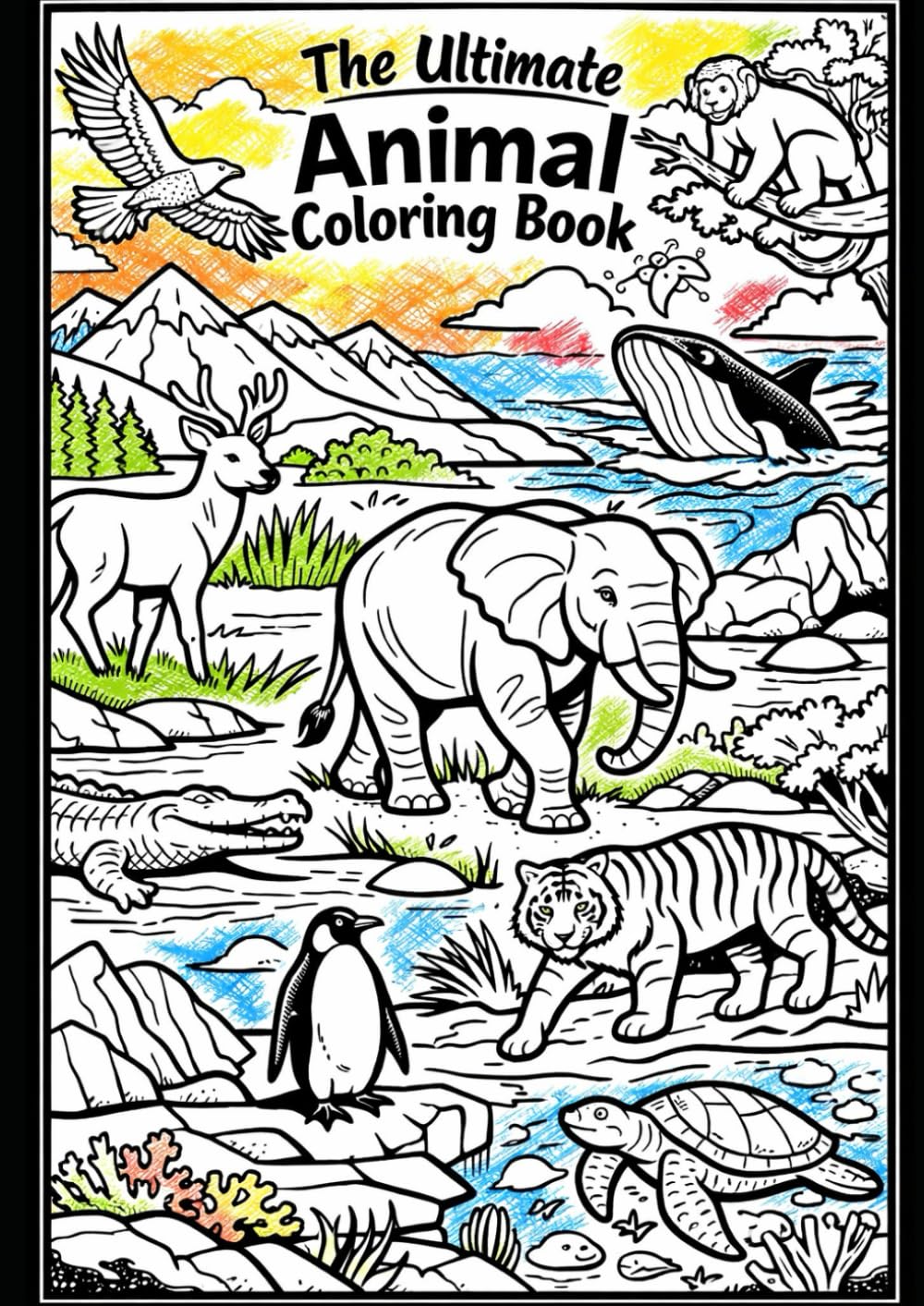 The Ultimate Animal Coloring Book: Majestic Wildlife from the Animal Kingdom – Fun for Kids & Adults