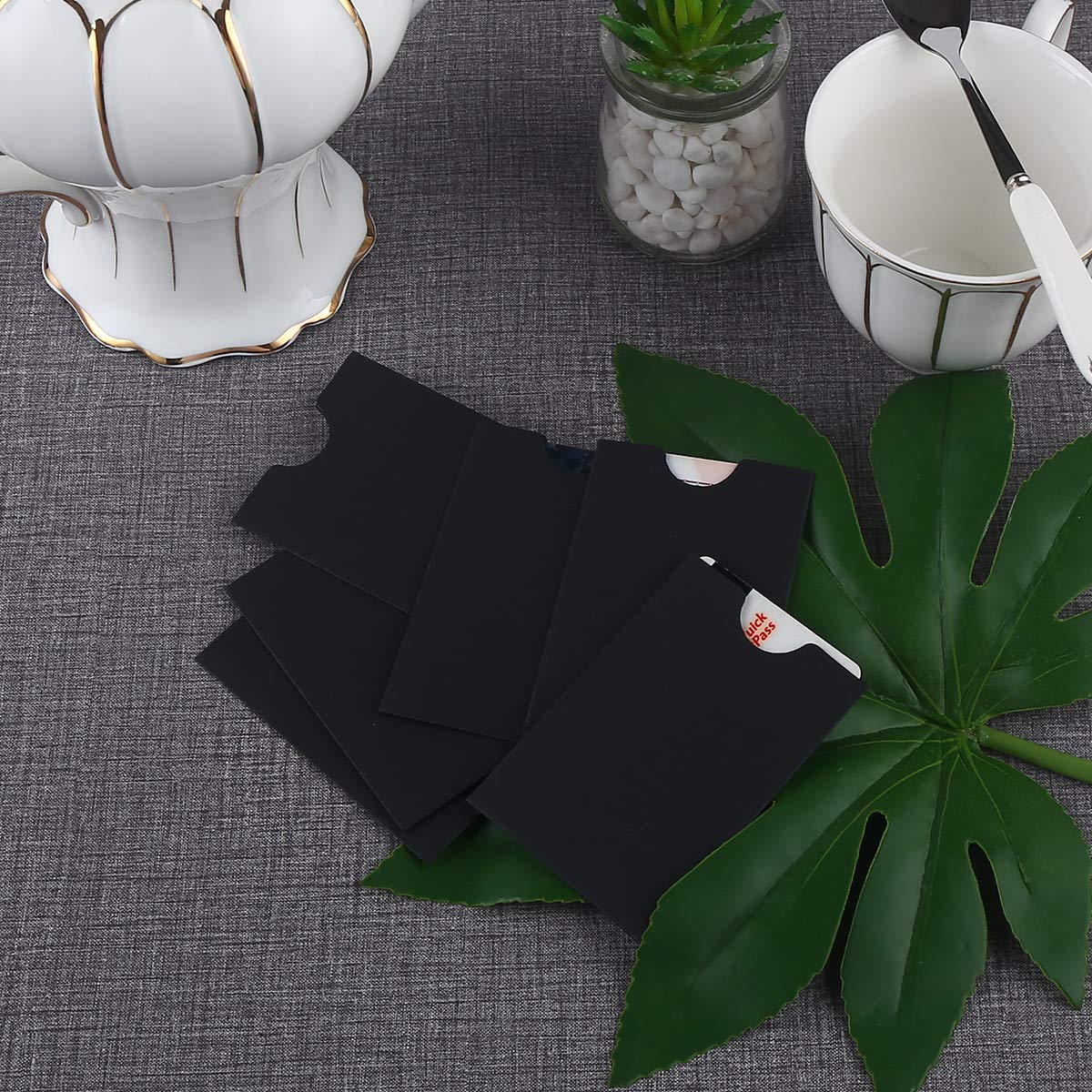 Buste in carta kraft nera, 6 x 8,9 cm, 45,4 kg, porta biglietti da visita, porta carte di credito, porta carte regalo, 100 pezzi