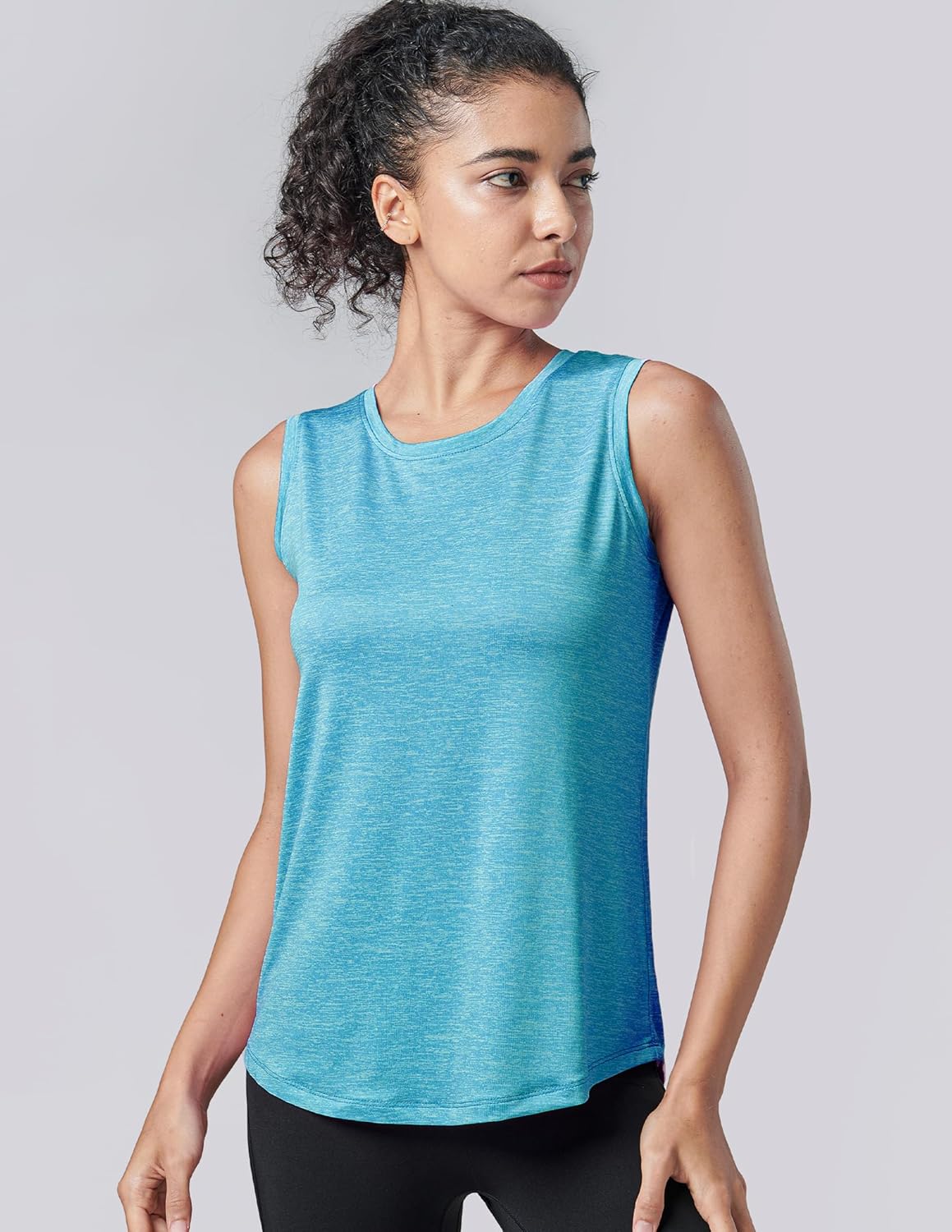 5 Pack Wide Straps Womens Workout Tank Tops, Athletic Sleeveless Shirts for Women, Ladies Exercise Tops for Yoga Tennis - Image 6