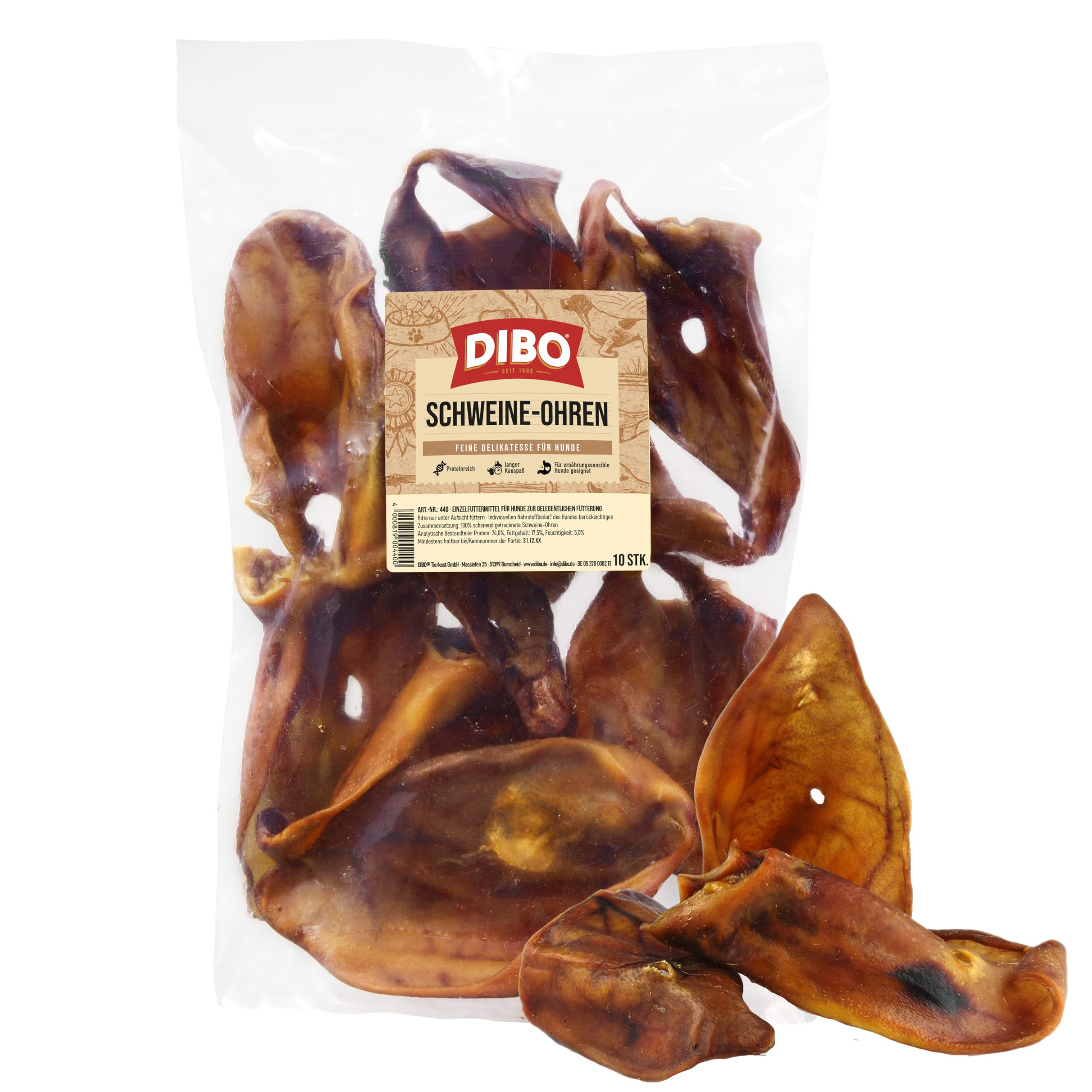DIBO Lot de 10 Petites collations Naturelles à mâcher ou friandises pour Chien - sans Produits Chimiques