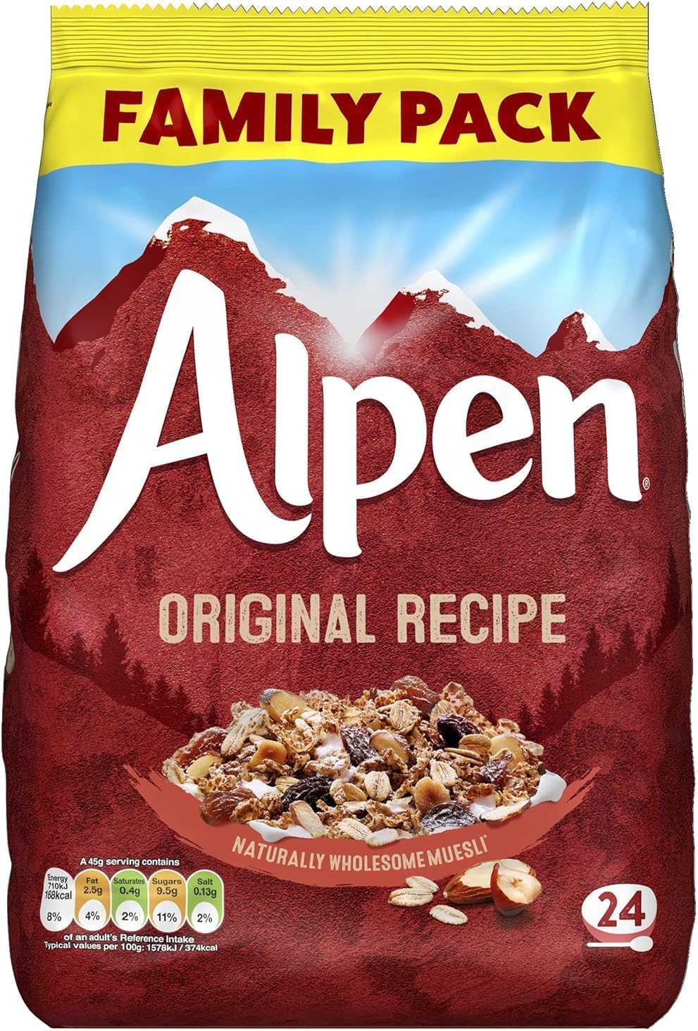 Alpen Original Muesli Bag Pack - 2X1.1Kg