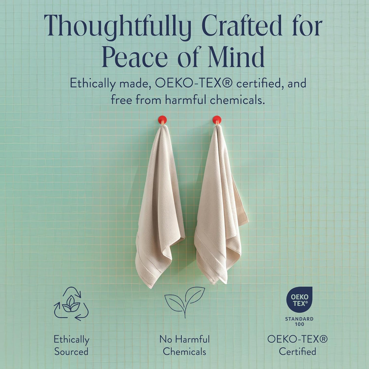 Brooklinen Super-Plush Turkish Cotton Bath Sheets - Set of 2 - Cotton, 820 GSM, Highly Absorbent, Machine Washable, Perfect for Home & Bathroom (40" x 65", Stone)