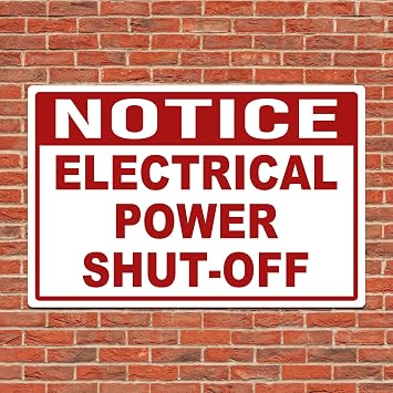 Aluminum Warning Metal Sign Electrical Power Notice Signage Business Caution Sign for Factory Gate Door Street Road Public Area Outdoor Industrial Security Notice Sign