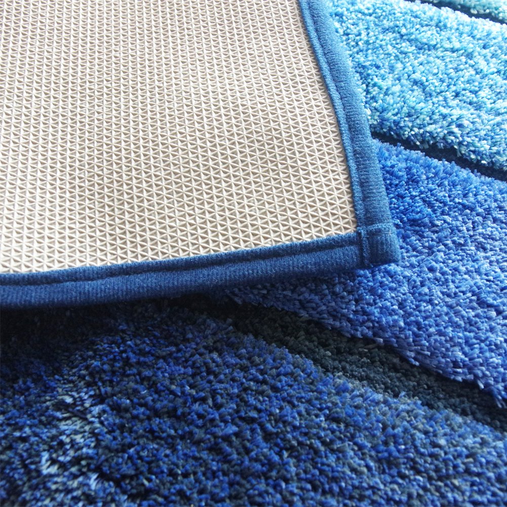 Vosyoung Microfiber Bath Rug Bath Mat Soft Non-slip Absorbent Bathroom Shower Kitchen Mats 19.7" xL31.5 Blue
