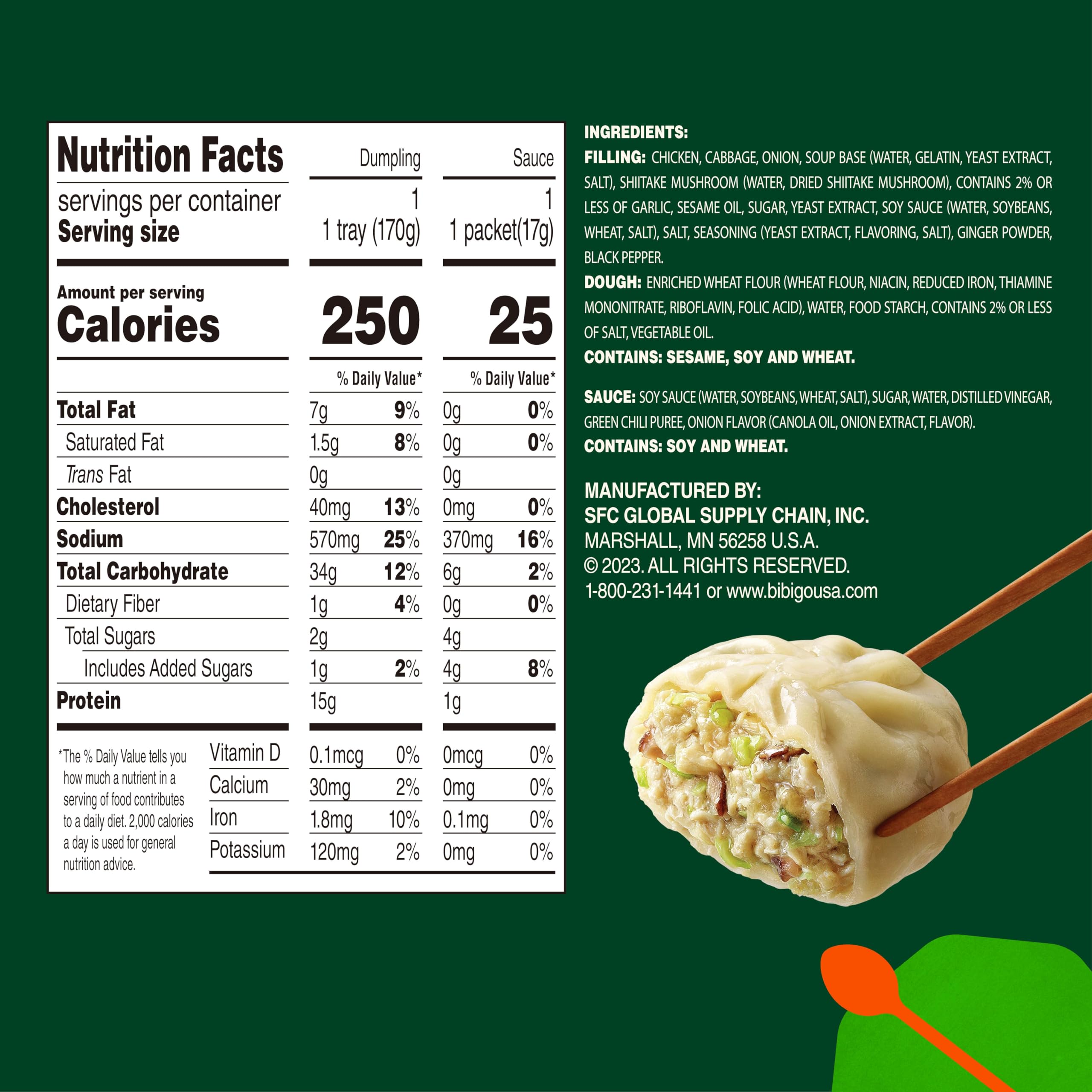Bibigo Chicken and Vegetable Steamed Dumplings 6 Oz — view 9
