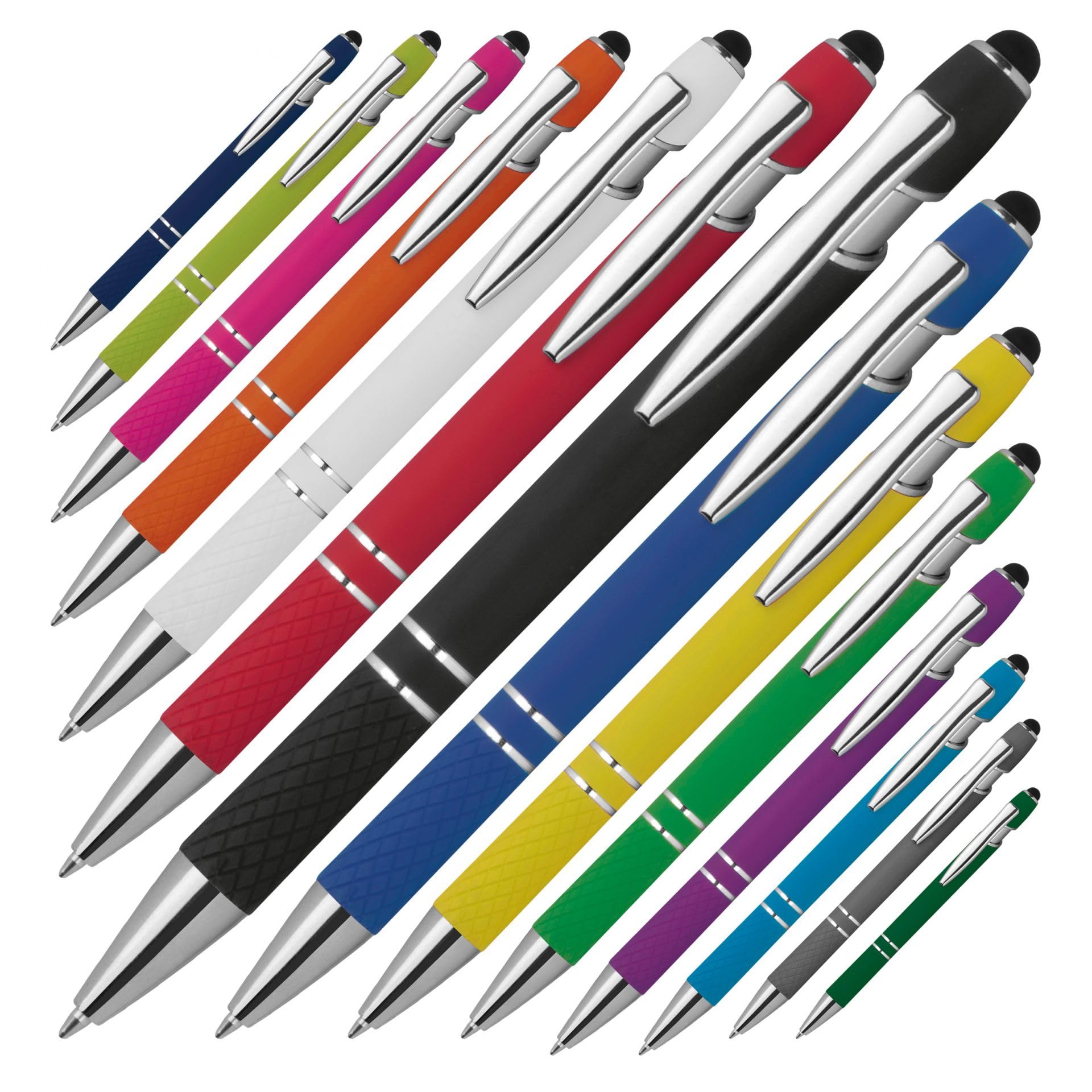 Schmalz® 50 penne a sfera in alluminio con incisione Eddy – personalizzate con ampia scelta di colori – Penna a sfera come regali personalizzati con testo e logo desiderato (50)