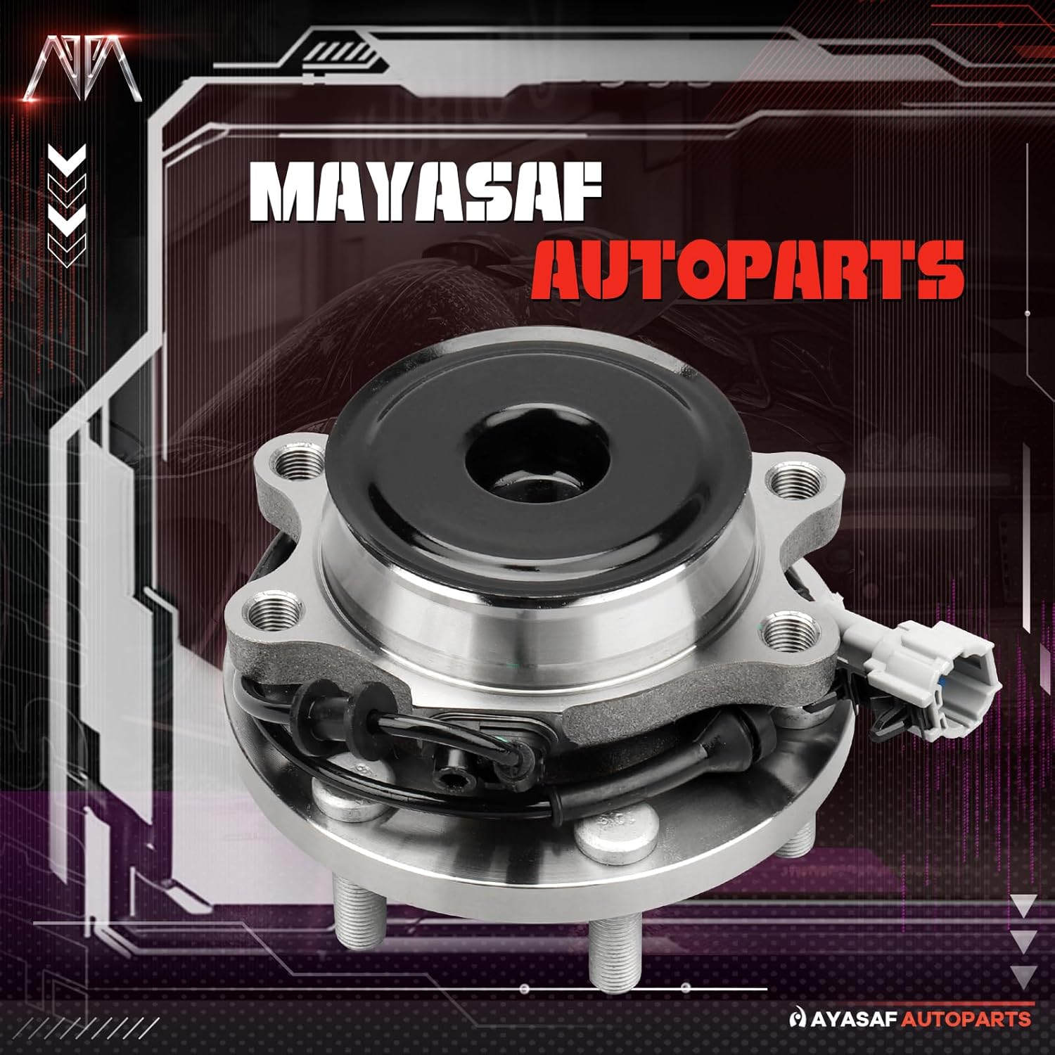 MAYASAF 515064 [2WD/RWD Only] Front Wheel Hub Bearing Assembly 6 Lugs w/ABS for Nissan 2005-19 Frontier/2005-15 Xterra, 2005-12 Pathfinder, 2009-12 Suzuki Equator, 2WD/RWD Only