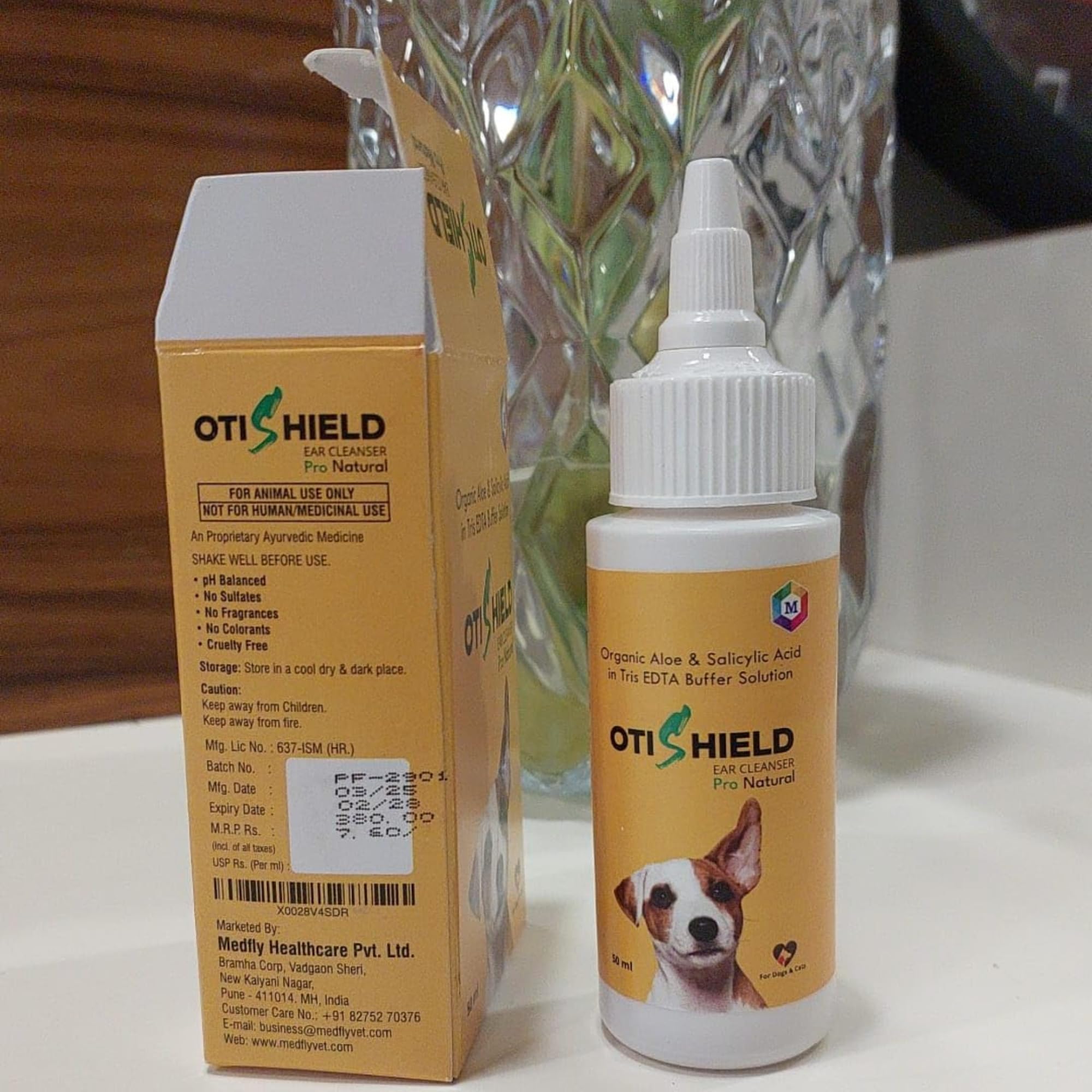 Medfly Dog Ear Cleaner Solution, Drops for Dog & Cat, Pack of 1 - Otishield — Amazon image 2