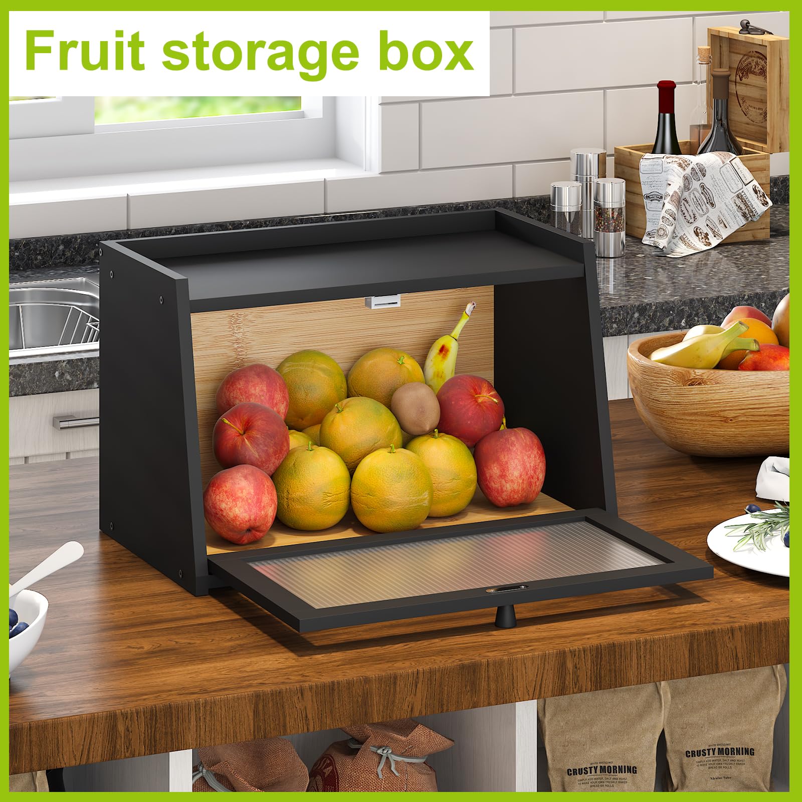Snapklik.com : BMOSU Bread Box Kitchen Countertop