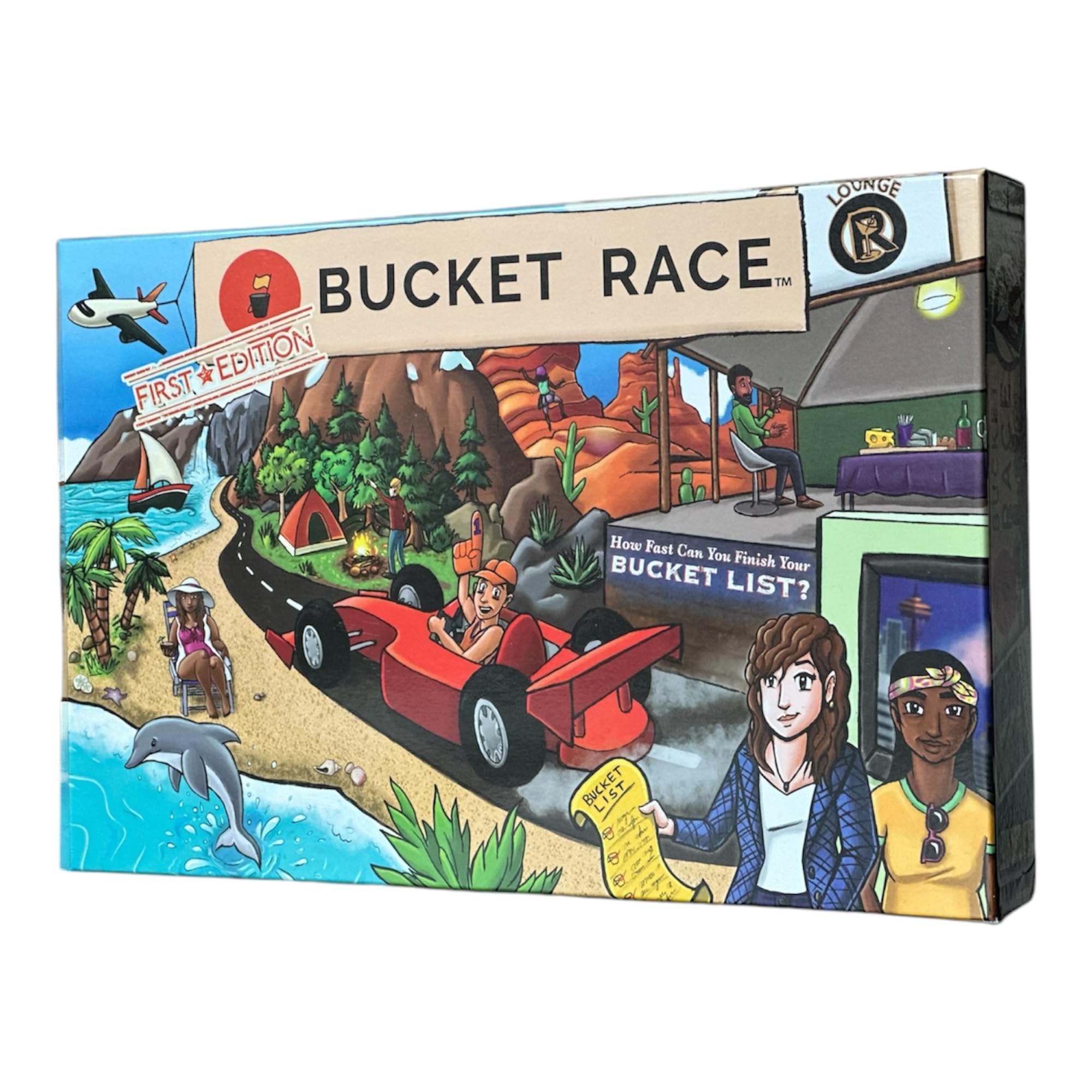 Bucket Race | New Strategy and Adventure Board Game for Families and Friends | 3-5 Players | Ages 10+ | 45-60 Minutes Playtime | Great for Competitive Board Gamers