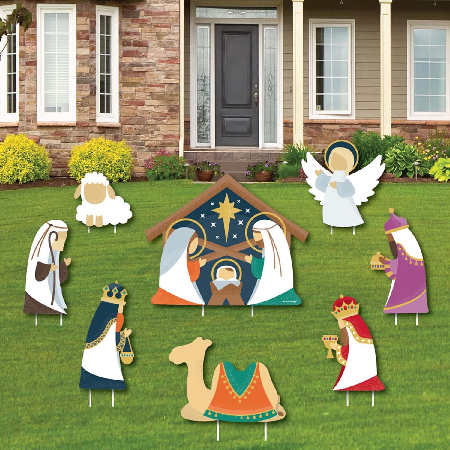 Big Dot of Happiness Holy Nativity Yard Sign and Outdoor