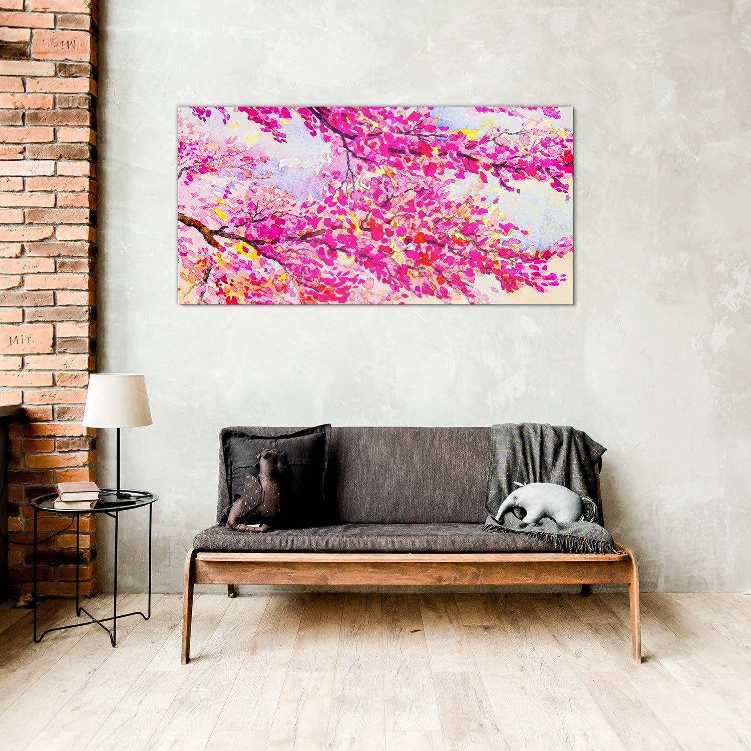 Coloray Pintura Vidrio Acrílico Acryl 100x50cm Mural Cocina Cuadro De Pared De Arte De Vidrio Sala De Estar - Pintura Hojas De Los Árboles