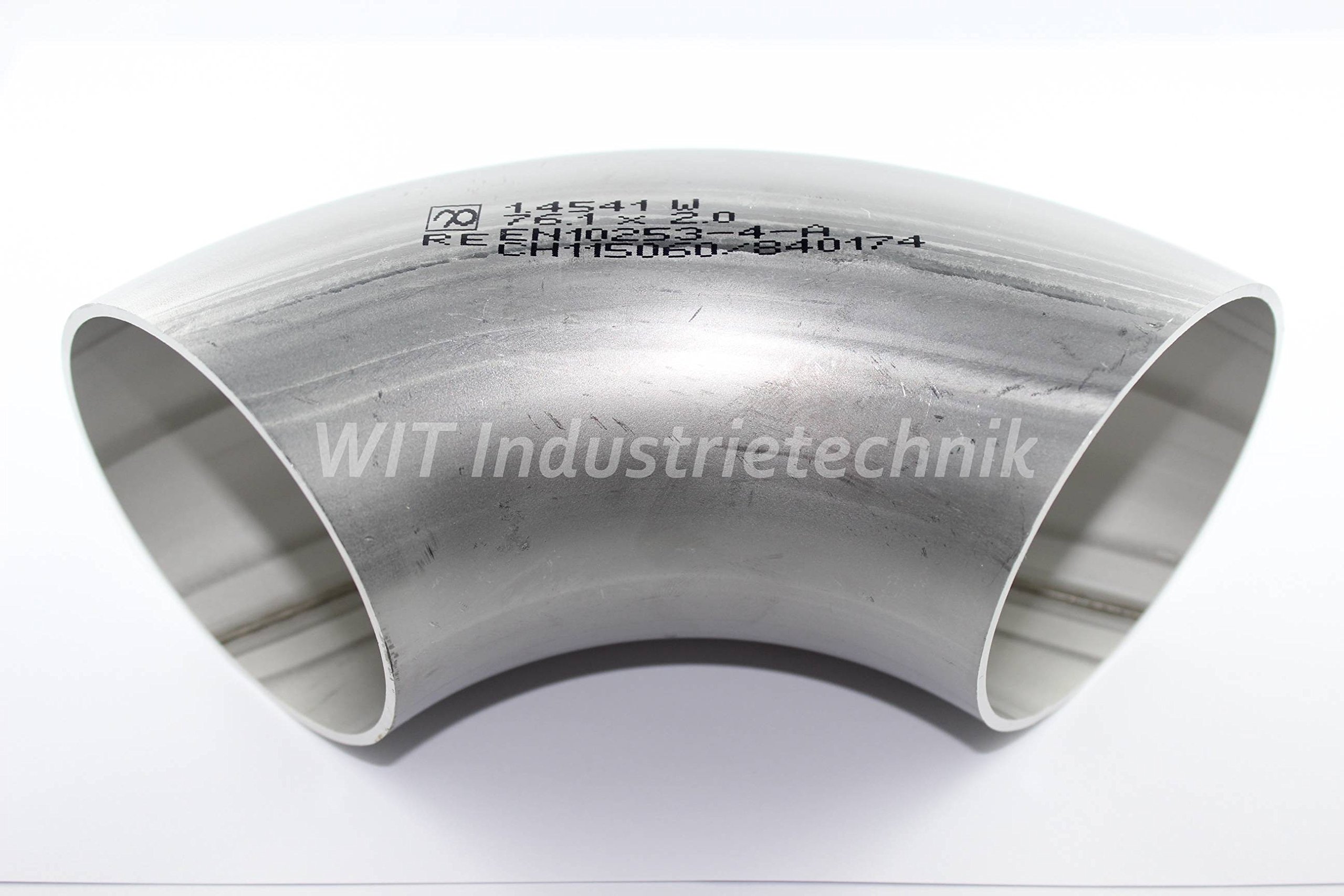 Produktbild von Edelstahl Bogen 90° 54mm Kurz BA3 – V2A, 2 Mm Wandstärke – Schweißfitting Für Rohrleitungen