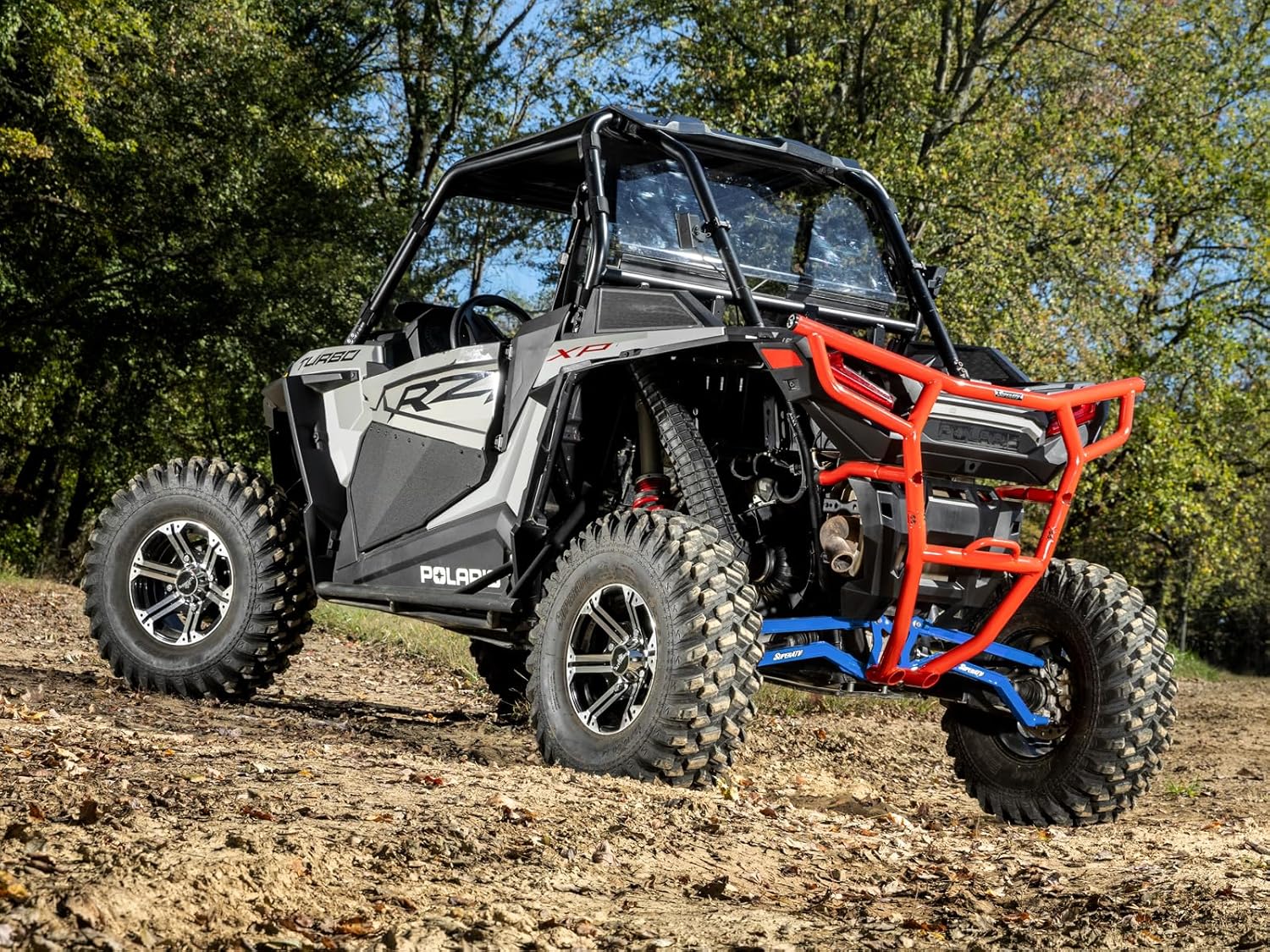 SuperATV Heavy-Duty High Clearance Boxed Rear Radius Arms/Rods for Polaris RZR Models | Voodoo Blue/Velocity Blue | 4x Stronger Than Stock | Will Not Fit With Polaris Rear Bumpers