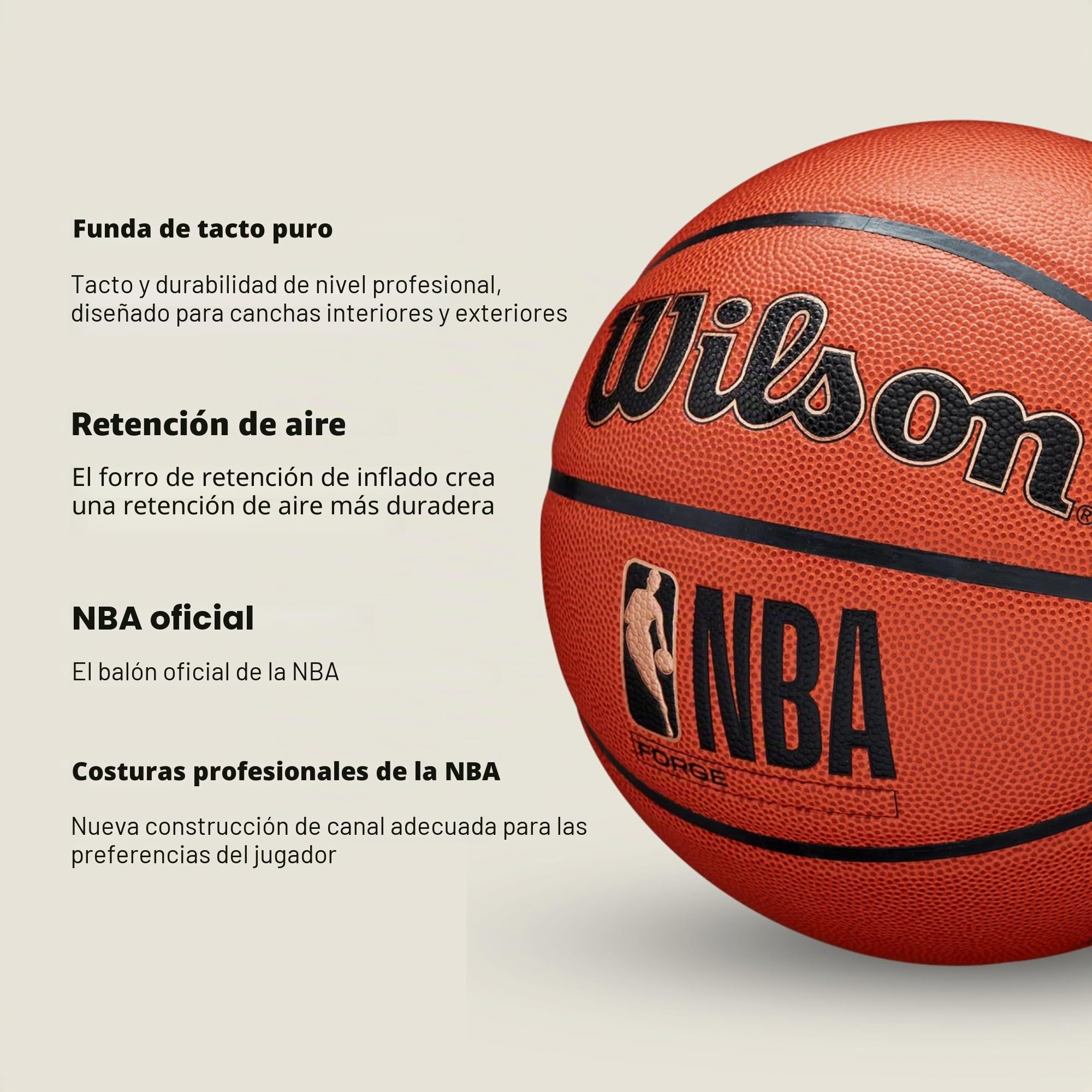 Wilson NBA Forge Indoor/Outdoor Basketballs - Size 5, Size 6 and Size 7