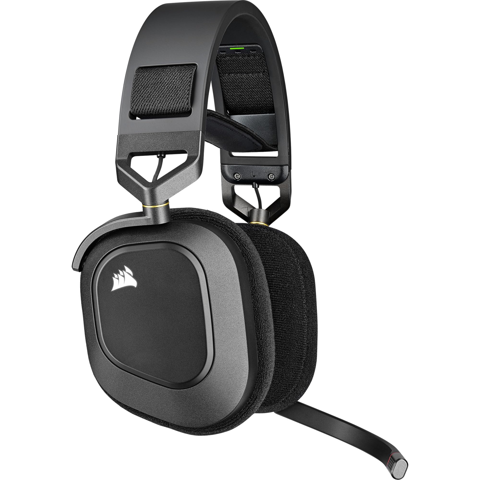 Corsair HS80 RGB WIRELESS Premium Gaming Headset with Dolby Atmos Audio (Low-Latency, Omni-Directional Microphone, 60ft Range, Up to 20 Hours Battery Life, PS5/PS4 Wireless Compatibility) Carbon
