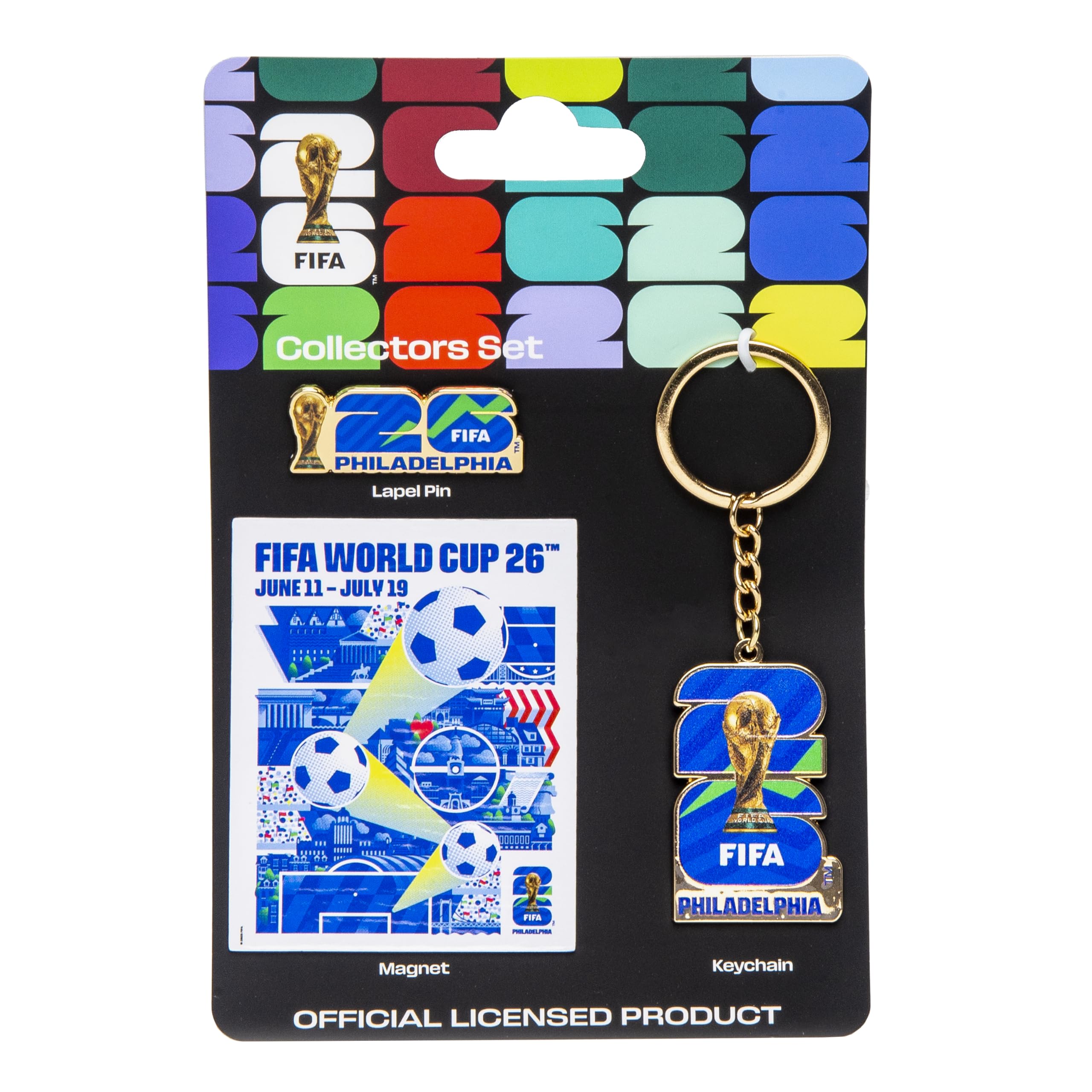 FIFA World Cup Host City Collector's Set – Includes Lapel Pin, Keychain &amp; Magnet – Celebrates Your Favorite Host City