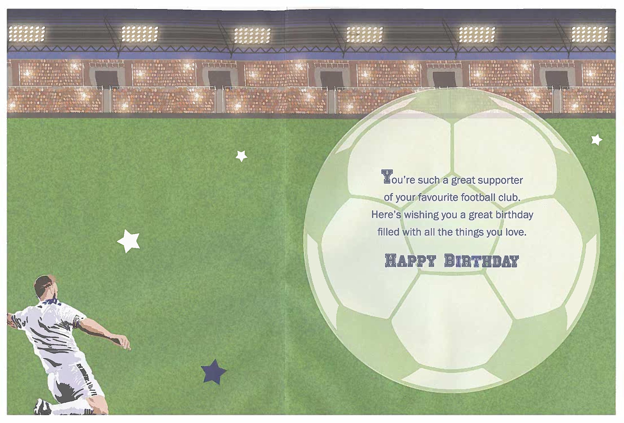 Geburtstagskarte Für Enkelsohn – Leeds United Design, Mit Prägung & Silberfolie, 228 X 158 Mm, Made In UK