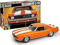Revell 1:12 1969 Chevy Camaro Z/28 Model Kit #12812 - 175 Parts, Skill Level 5 Muscle Car Build