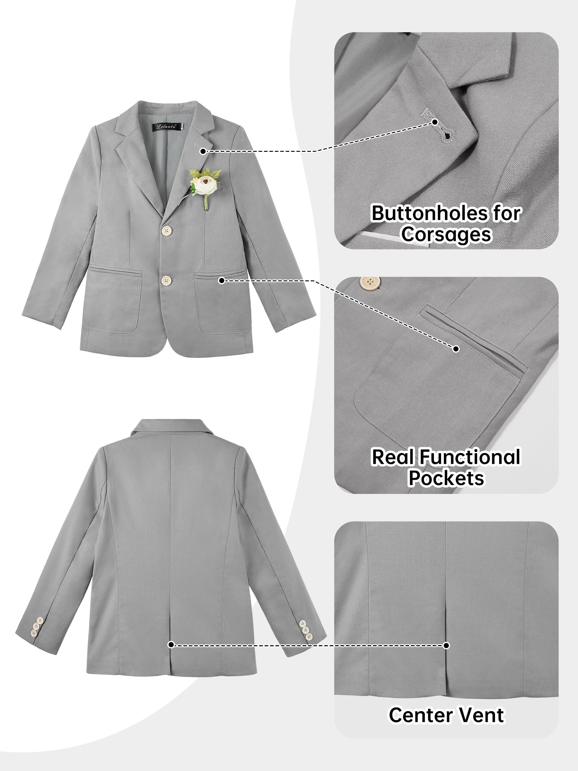 LOLANTA Linen Suit for Boys Abito - Set di Vestiti Bambini e Ragazzi (Pacco da 3)