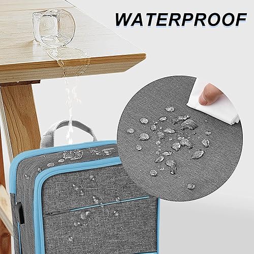 Miniatura 9 de Mochila delgada y expandible para laptop de 15 15.6 y 16 pulgadas con puerto USB, funda resistente a derrames para la mayoría de computadoras