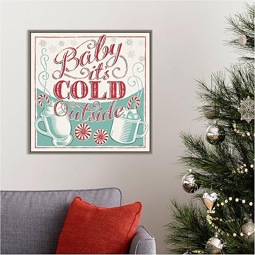 Miniatura 8 de Amanti Art Lienzo enmarcado para pared, 22 x 22 pulgadas, diseño de Feliz Navidad II por Janelle Penner, lienzo enmarcado para pared, obras de arte