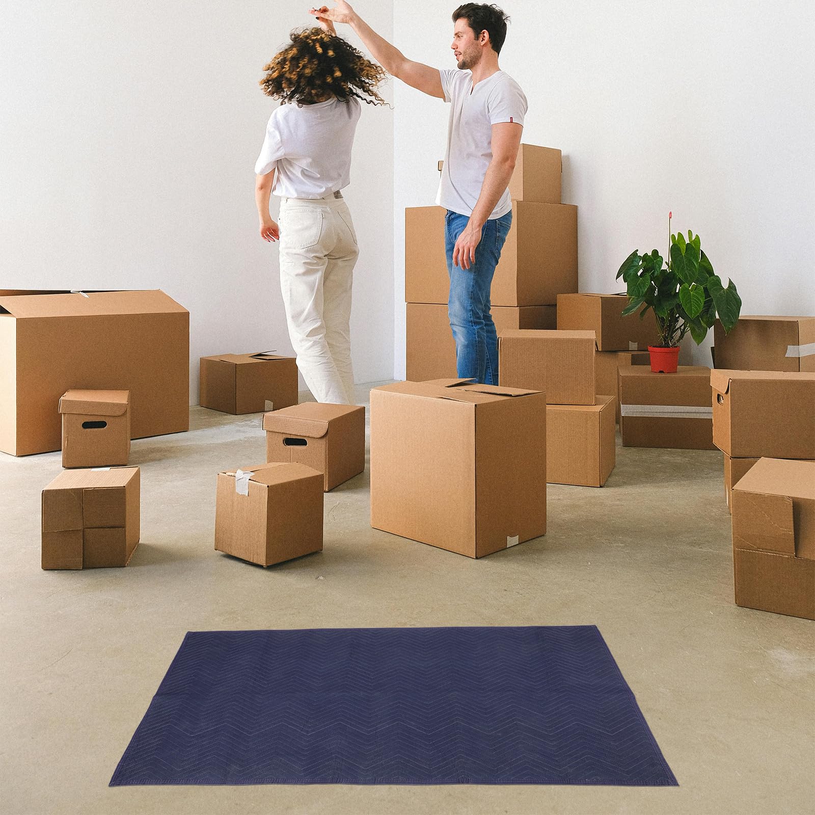 Packdecke Blau rutschfest, für Möbeltransport, Professionelle