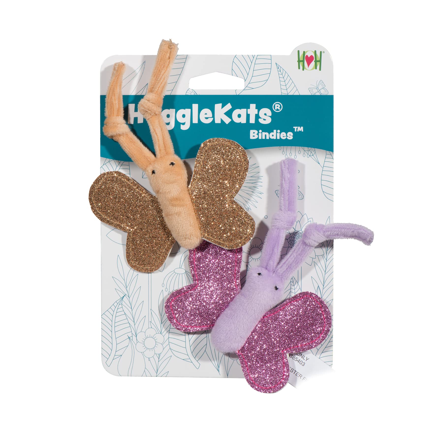 Juguete para gatos HuggleHounds HuggleKats Bindies pack de 2 con catnip