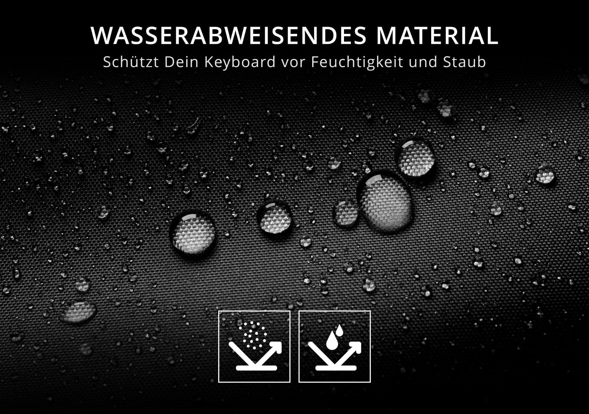 McGrey KBT-3222-88 Keyboardtrolley, Klettbarer Handgriff, Rollen | Rollbarer Leichtkoffer für Pianos mit 88 Tasten, Wasserabweisendes Material, schützt vor Feuchtigkeit & Staub, Gewicht: 3 kg