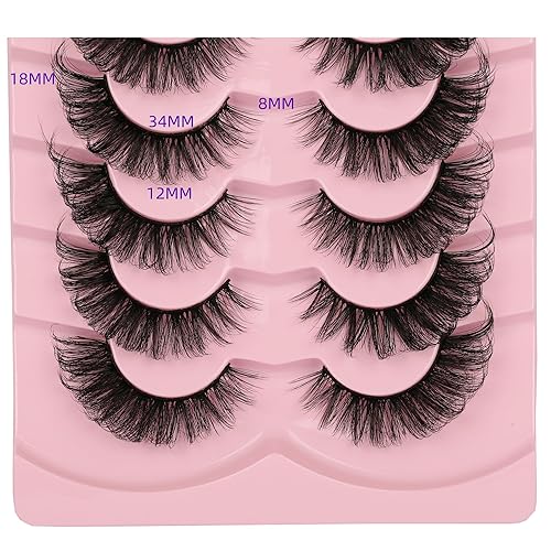 Miniatura 2 de Gmagictobo Pestañas postizas esponjosas de ojo de gato, paquete de pestañas postizas de aspecto natural 3D, pestañas de visón sintético, pestañas