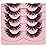Gmagictobo False Eyelashes Cat Eye Lashes Pack Natural Look 3D Faux Mink Lashes Fox Eye Fake Eyelashes 8 Pairs