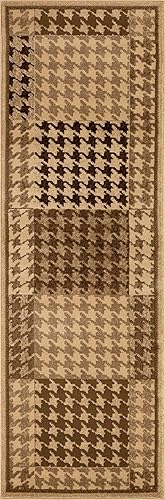 Miniatura 3 de Superior Alfombra de pasillo para interiores, respaldo de yute, moderna casa de campo a cuadros, ideal para entrada, sala de estar, cocina,