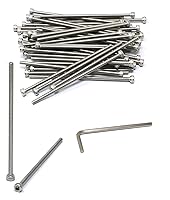 Vista 46 de iexcell 25 piezas M4 x 60/65/70/75/3.150 in paso de rosca 0.028 in acero inoxidable 304 cabeza hexagonal Tornillos Tornillos surtido Kit