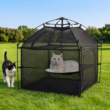 バステトみたいな ガーネット キャット トレー Amazon.com: PETEASE Cat Tower Tent,Outdoor Patio Cat Enclosures