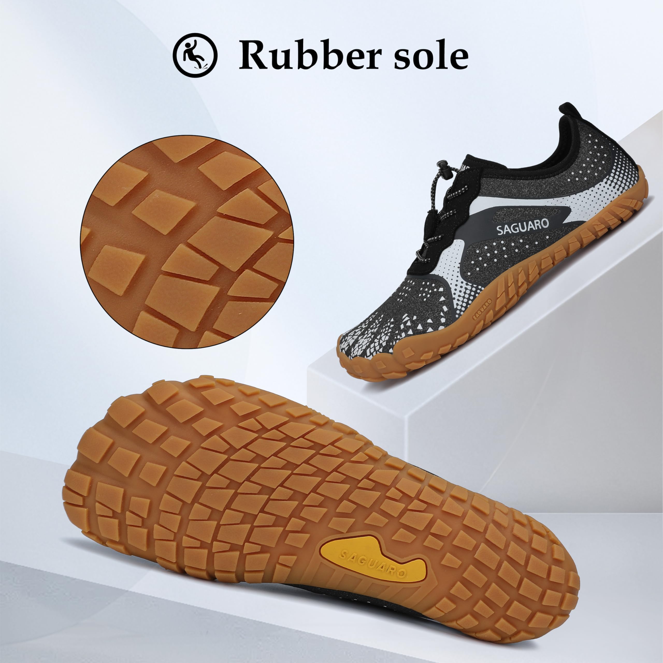 SAGUARO Scarpe Barefoot Minimaliste Uomo Scarpe da Trail Trekking Scarpette da Scoglio
