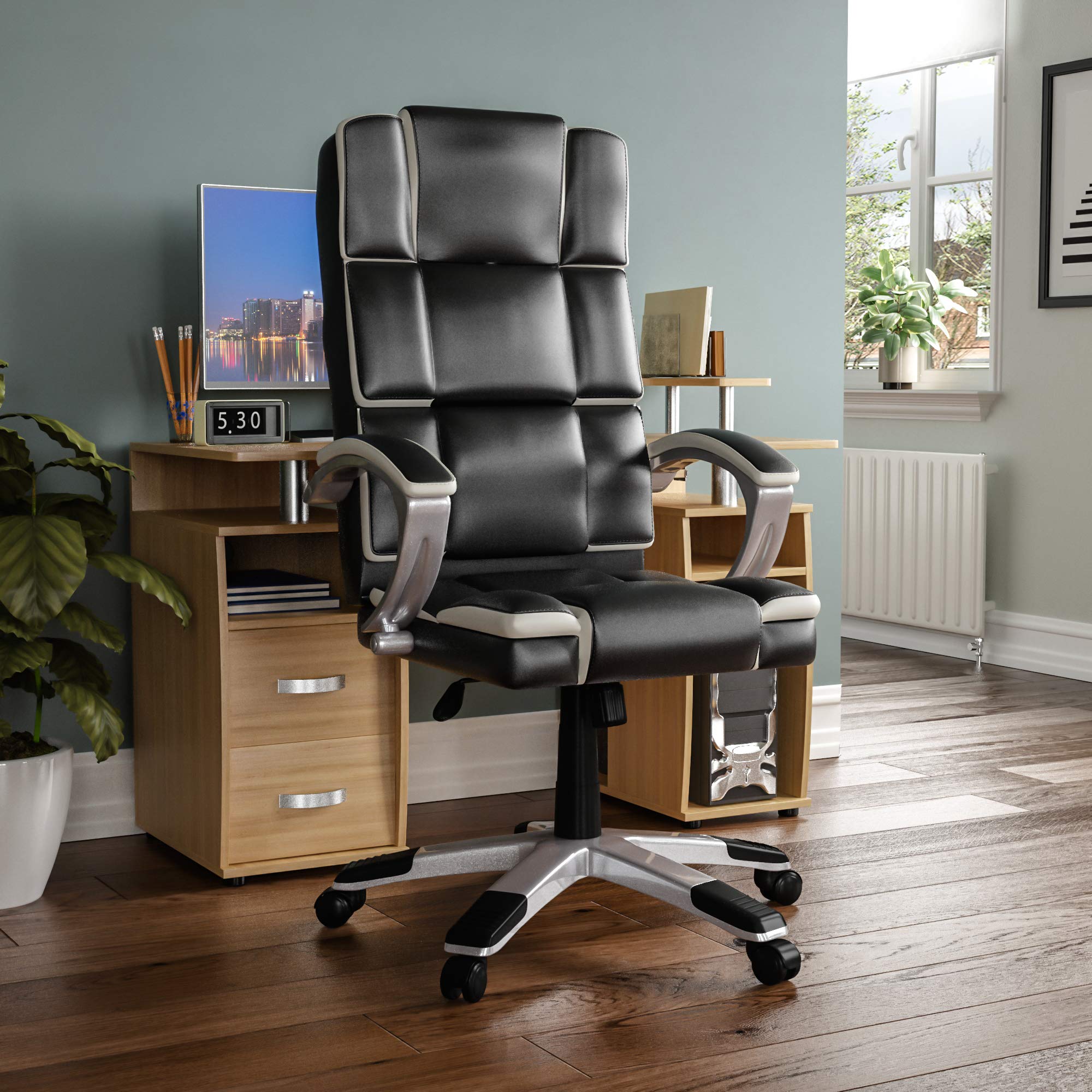 Henderson Office Chair - Black and White - Black and White