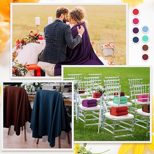 Miniatura 4 de Paquete de 40 mantas de forro polar a granel de 60 x 50 pulgadas, suave y ligera, manta cálida de felpa y acogedora manta de forro polar para