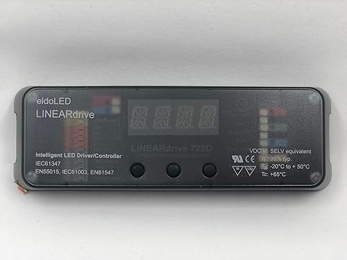 LINEARdrive 720D DMX/RDM y DALI, 4 canales de control, voltaje constante, 4 salidas LED, plástico largo, LIN720D