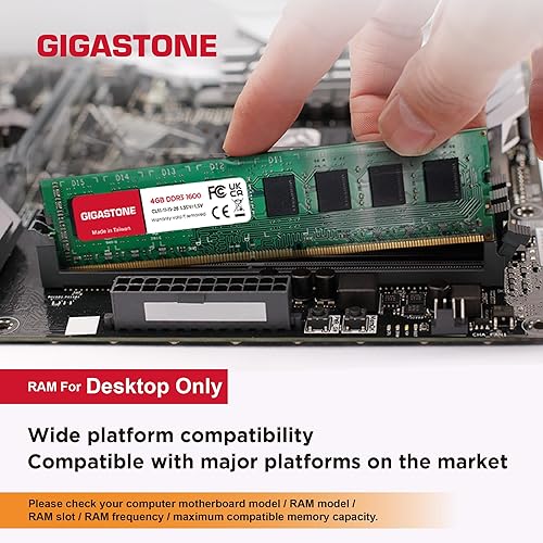 Miniatura 10 de RAM DDR3 RAM de escritorio Gigastone de 16 GB (4 x 4 GB) DDR3 16 GB DDR3-1600 MHz PC3-12800 CL11 1.5 V UDIMM 240 pines sin búfer sin ECC para PC