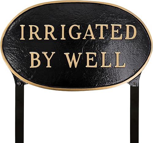 Miniatura 7 de Montague Metal Products - Placa de metal fundido irrigado por Well Oval Statement - Letrero de pared o césped - Señalización para el hogar o negocio