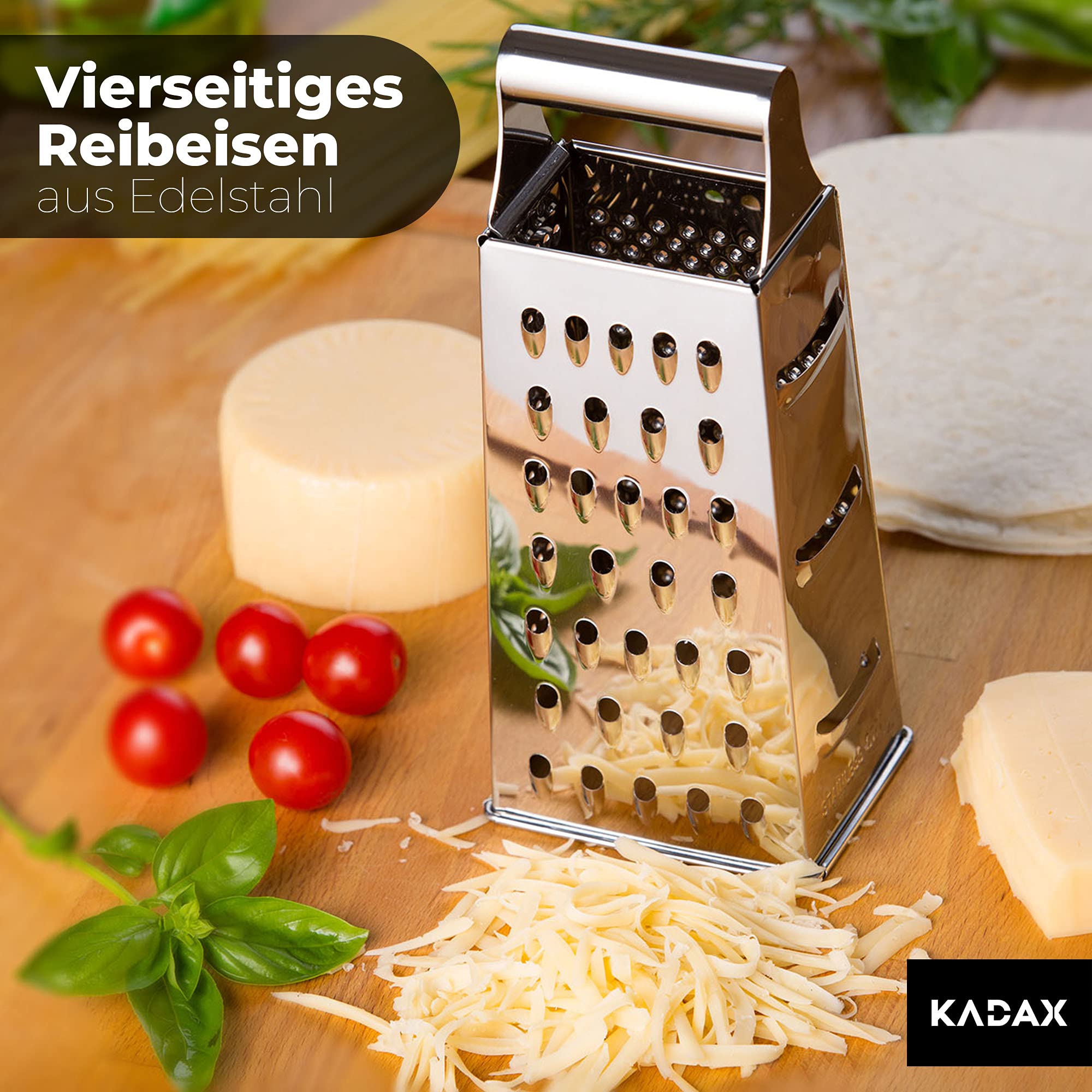 Image secondaire de Râpe Multifonction en Acier Inoxydable KADAX avec Poignée Ergonomique