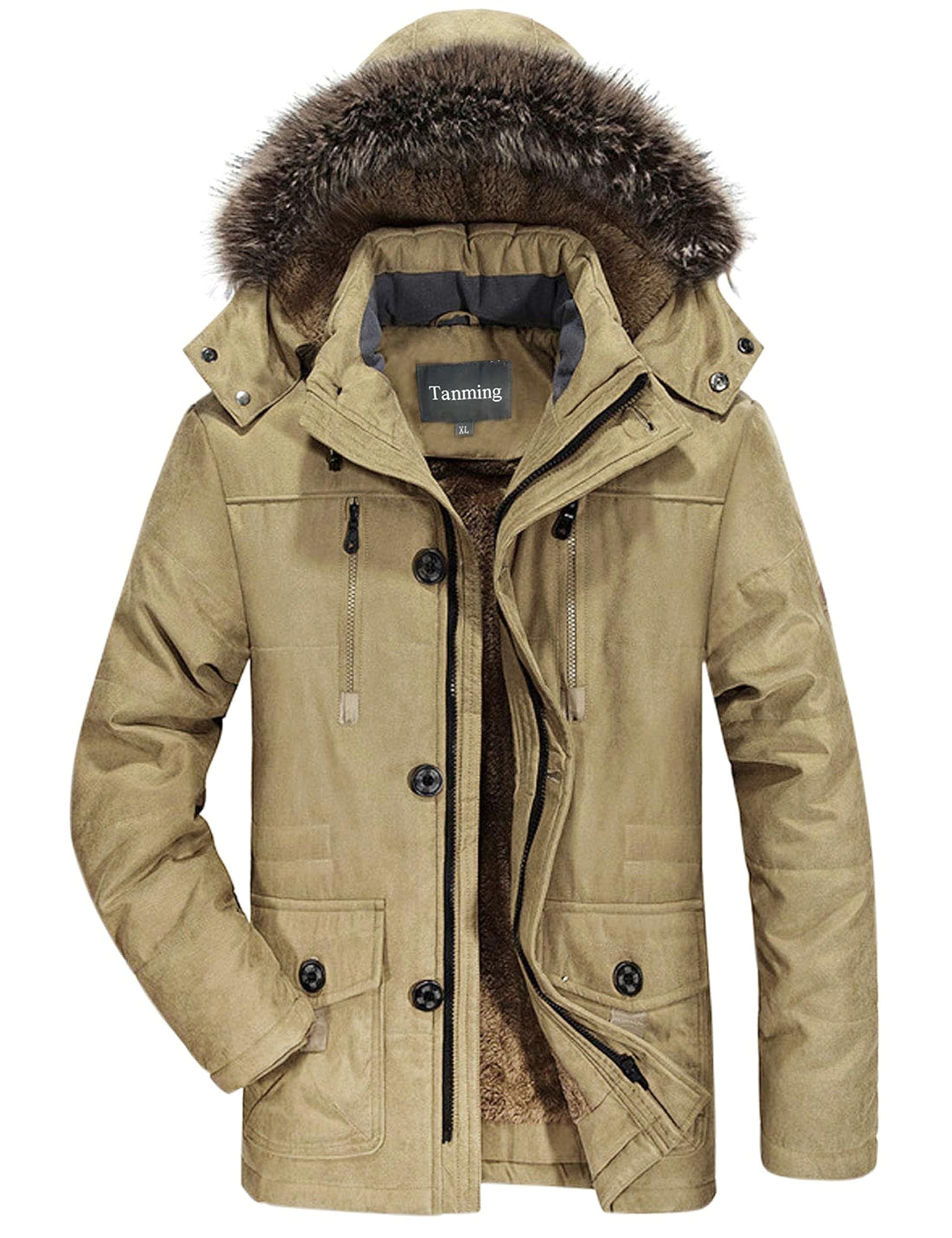 Tanming Men's Thicken Warm Winter Coat Mountain Ski Snowboard Jacket Hooded Parkas