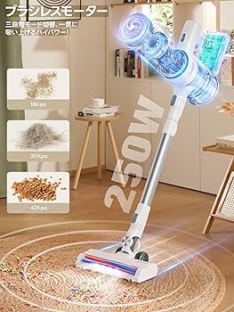 掃除機 コードレス 42000pa LEACCO コードレス掃除機 自立式 軽量 Amazon | コードレス掃除機 LEACCO サイクロン掃除機 軽量