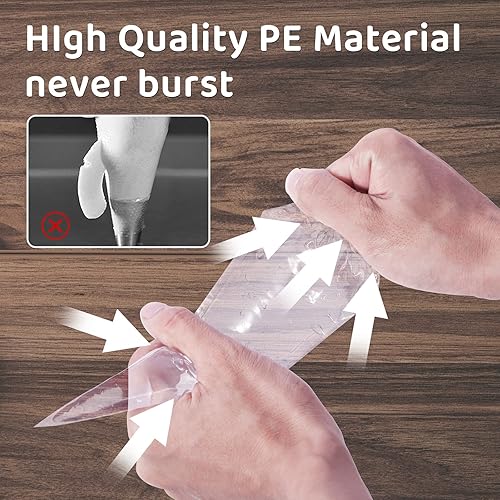 Miniatura 3 de Bolsas grandes para decoración de pasteles, bolsa de pastelería de 16 pulgadas, bolsa de pastelería desechable, juego de bolsas de pastelería para