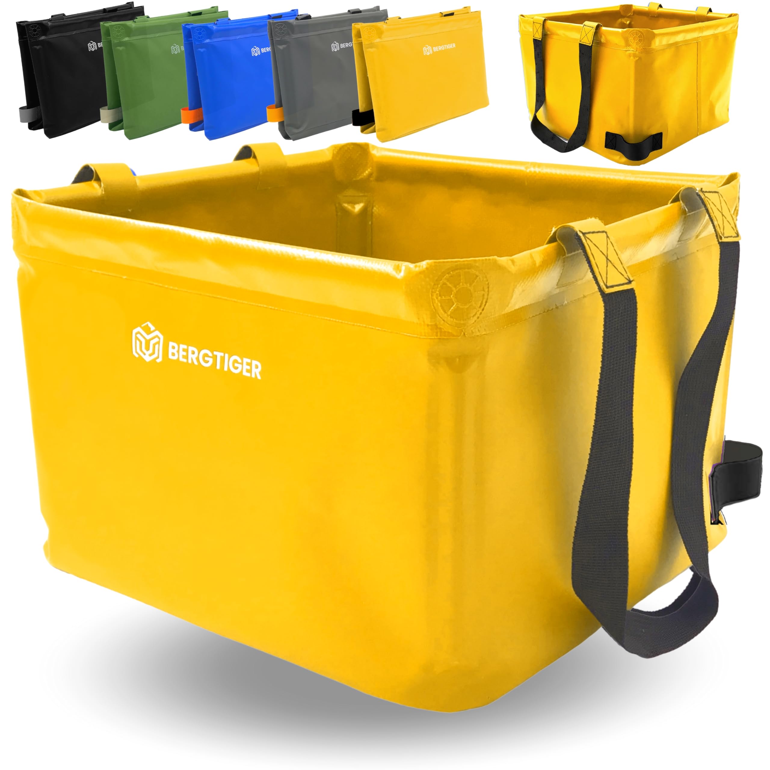 BERGTIGER® Faltschüssel Camping 18/22/26L mit EXTRA GRIFF I Faltbare Outdoor Spülschüssel & Spülwanne I Waschschüssel faltbar zum Abwaschen I robustes Camping Zubehör