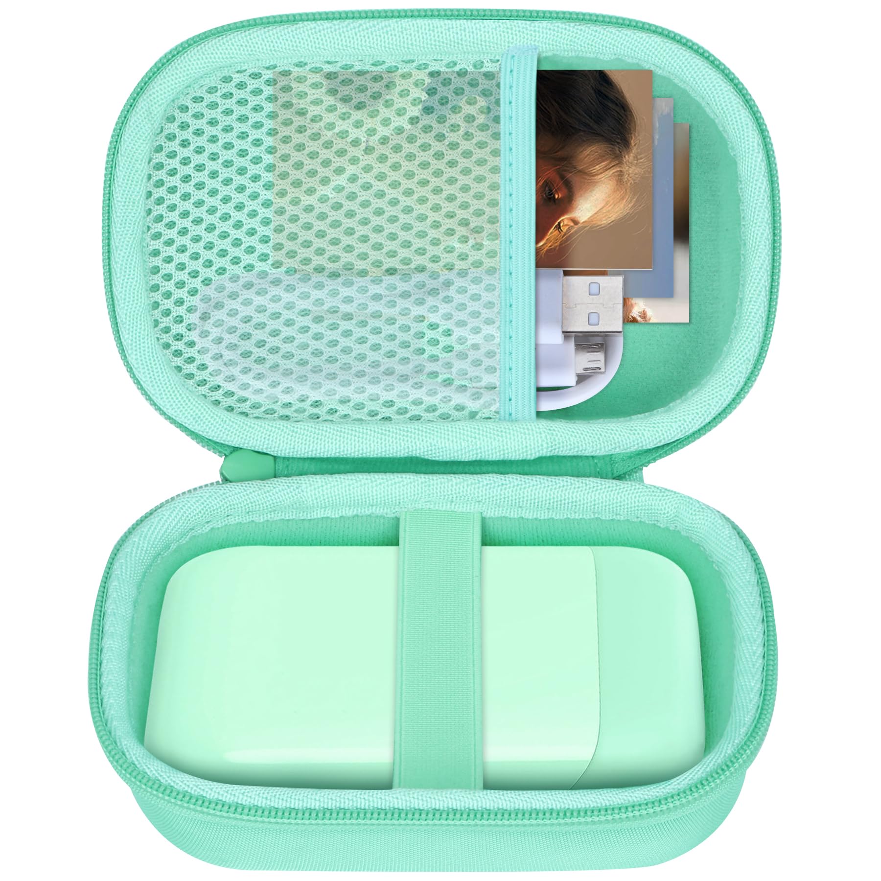 Lebakort Storage Case Compatible with Liene 2x3โ Photo Printer,Mint Green